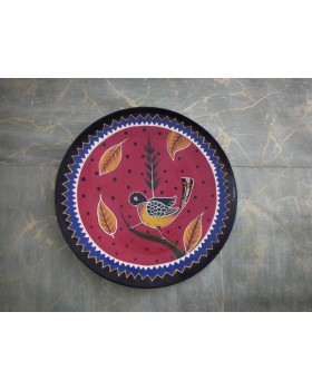 Wooden Wall Decor Plate - Multicolor